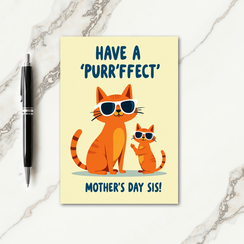 Stylish Cats Mothers Day Card