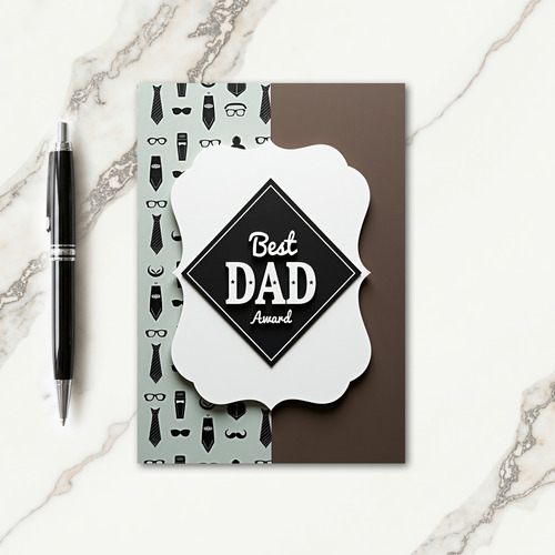 Stylish Dad Accolade Design Card