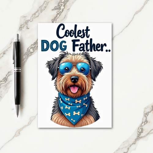 Stylish Dog Dads Day Card