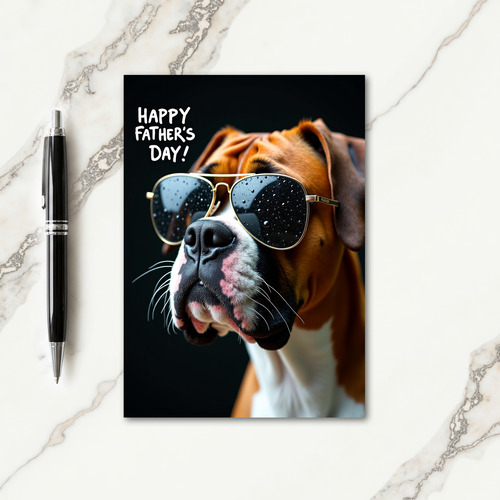 Stylish Dog Fathers Day Card