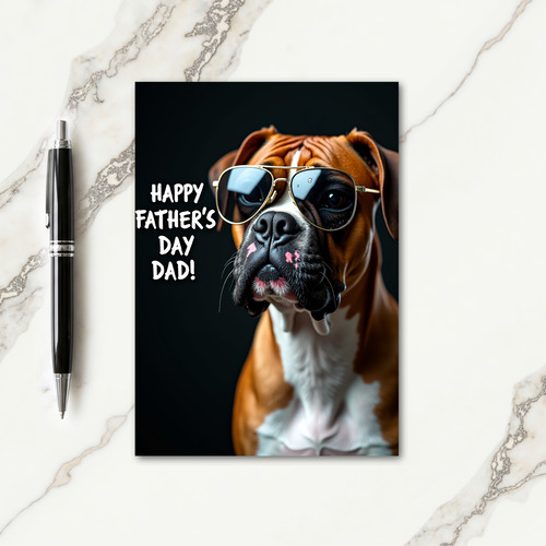 Stylish Doggy Fathers Day Card