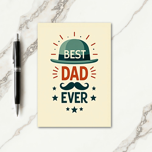 Stylish Fathers Day Art Card