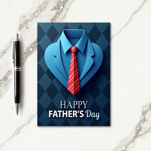 Stylish Fathers Day Attire Card