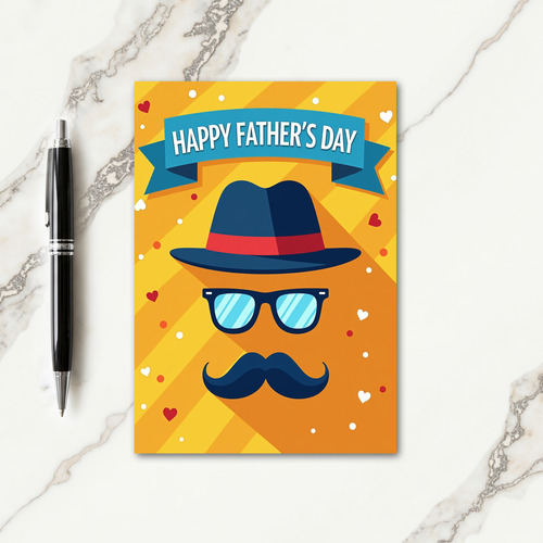 Stylish Fathers Day Face Card