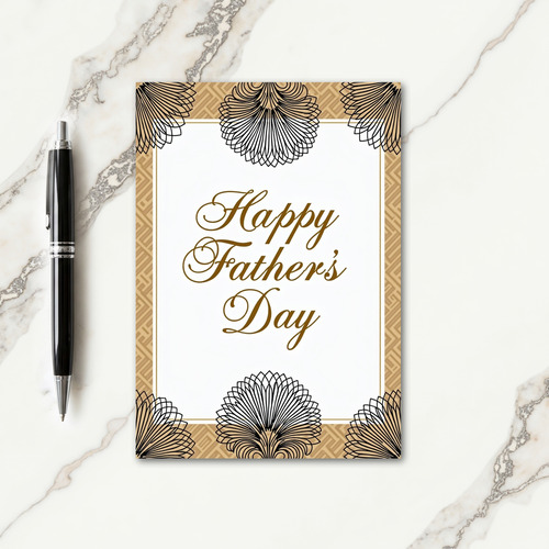 Stylish Fathers Day Greeting Card
