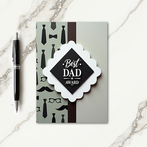 Stylish Fathers Day Icons Card