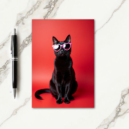 Stylish Fathers Day Kitten Card