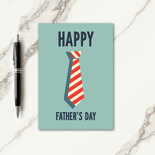 Stylish Fathers Day Necktie Card
