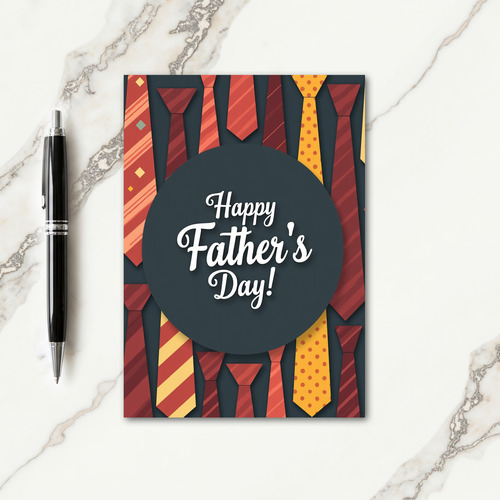 Stylish Fathers Day Neckwear Card