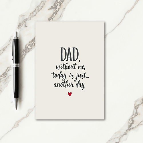 Stylish Fathers Day Quote Card