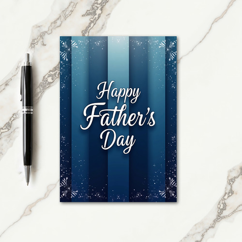 Stylish Fathers Day Script Card