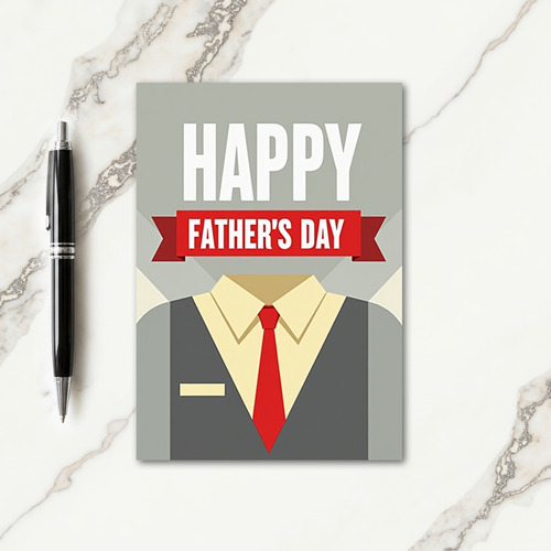 Stylish Fathers Day Vector Card