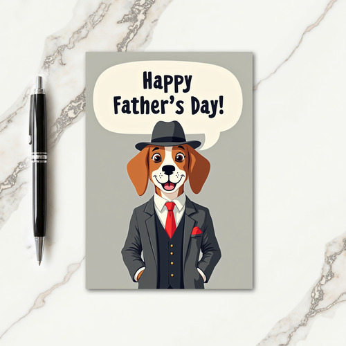 Stylish Hound Fathers Day Card