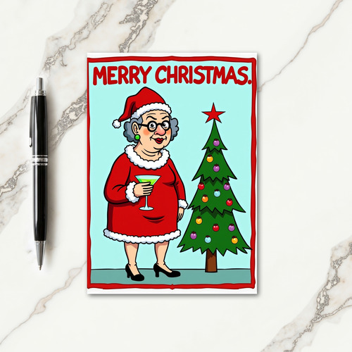 Stylish Lady Christmas Card