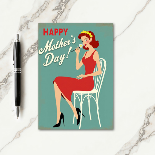 Stylish Lady Mothers Day Card