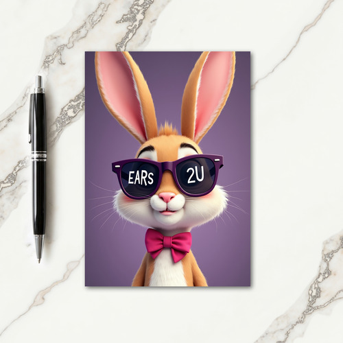 Stylish Long Eared Friend Card
