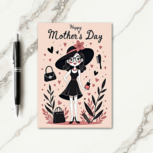 Stylish Mothers Day Art Card
