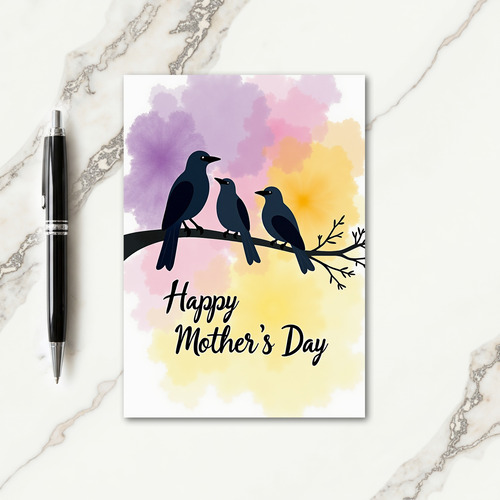 Stylish Mothers Day Avian Card