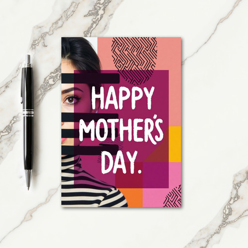 Stylish Mothers Day Portrait Card