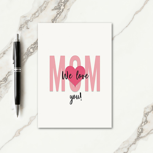 Stylish Mothers Day Script Card