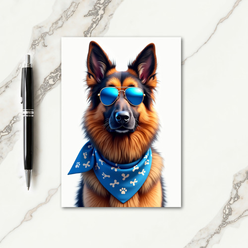 Stylish Pet Fathers Day Card