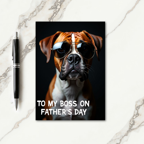 Stylish Pup Fathers Day Card