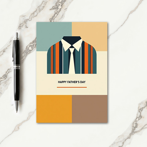 Stylish Shirt Fathers Day Card