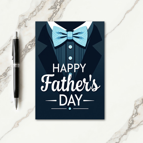 Stylish Suit Fathers Day Card