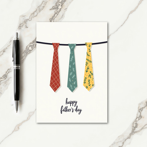 Stylish Ties Fathers Day Card