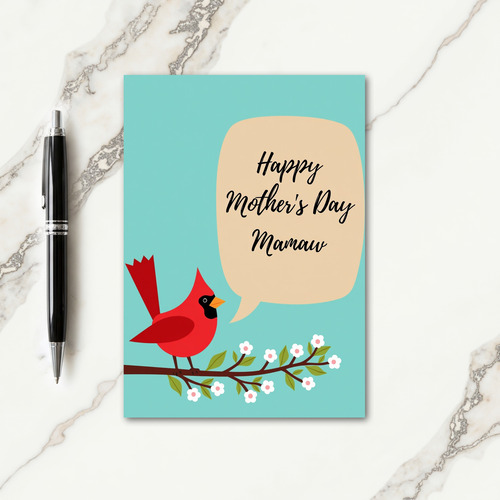 Stylized Bird Mothers Day Card