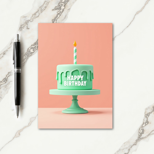 Stylized Cake Birthday Card