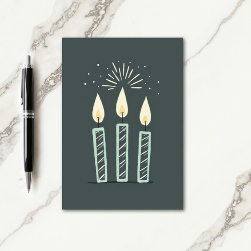 Stylized Candle Birthday Card