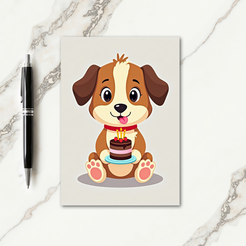 Stylized Canine Birthday Card