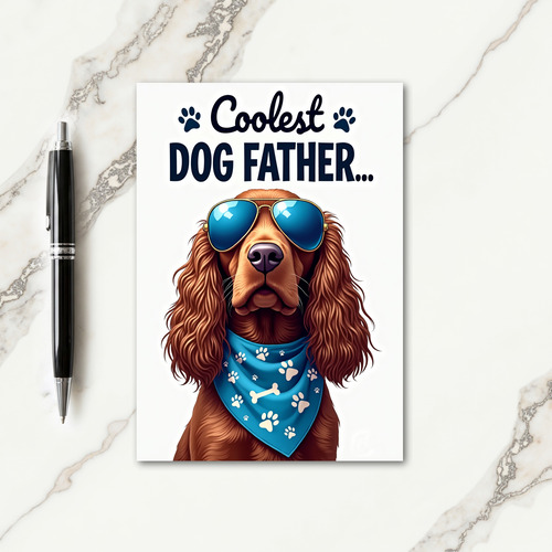 Stylized Canine Fathers Day Card