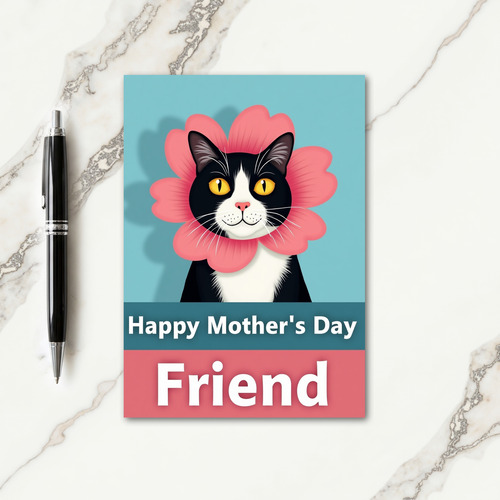 Stylized Cat Mothers Day Gift Card