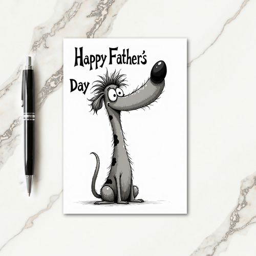 Stylized Dog Sweet Fathers Day Card