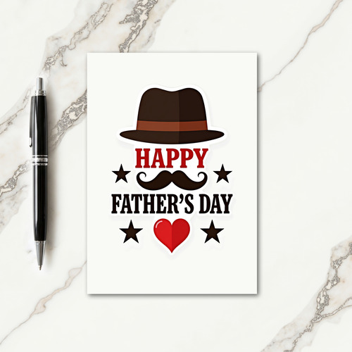 Stylized Fathers Day Card