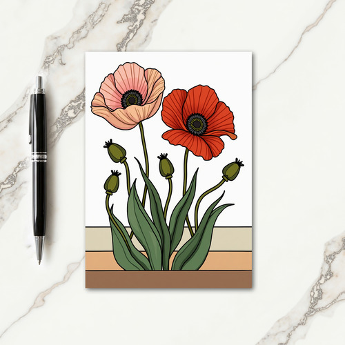 Stylized Flower Mothers Day Card