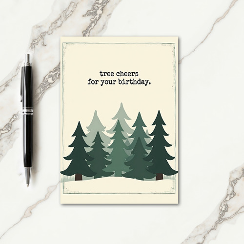 Stylized Forest Birthday Card