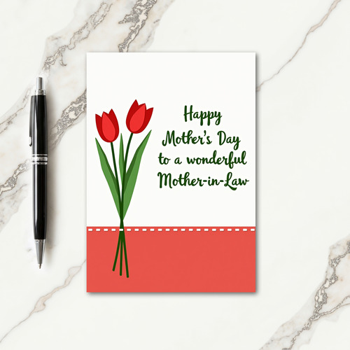 Stylized Mothers Day Flower Card