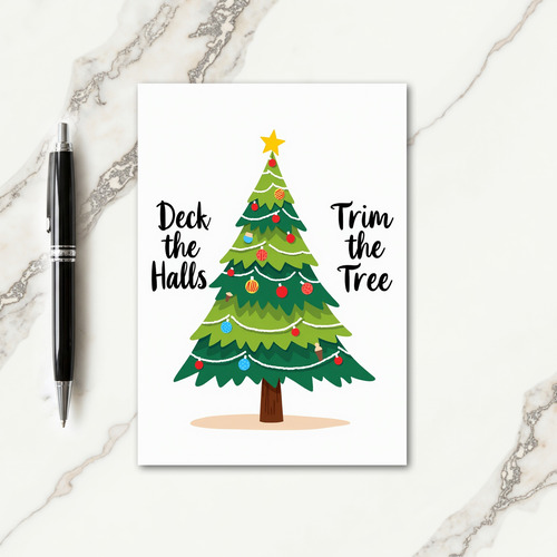 Stylized Tree Christmas Card