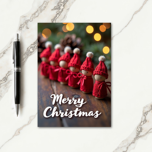 Stylized Wood Christmas Card
