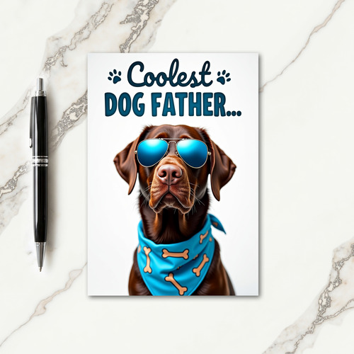 Suave Dog Fathers Day Card