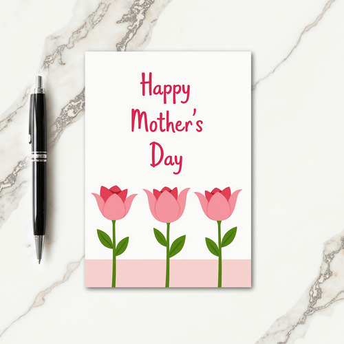 Subtle Fuchsia Mothers Day Card