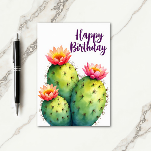 Succulent Bloom Birthday Card