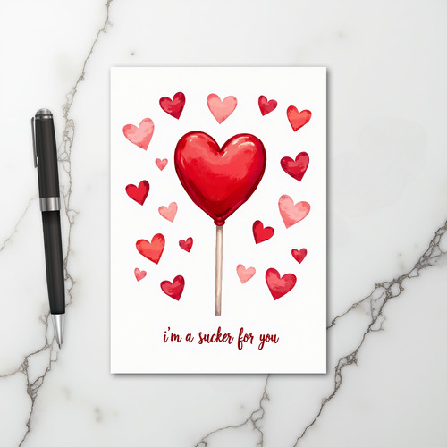 Sucker For You Lollipop Card