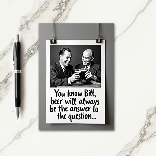 Suited Gents Toast Fathers Day Card