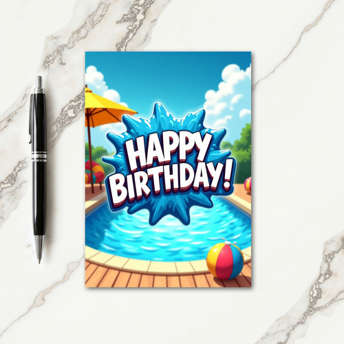 Summer Splash Birthday Card
