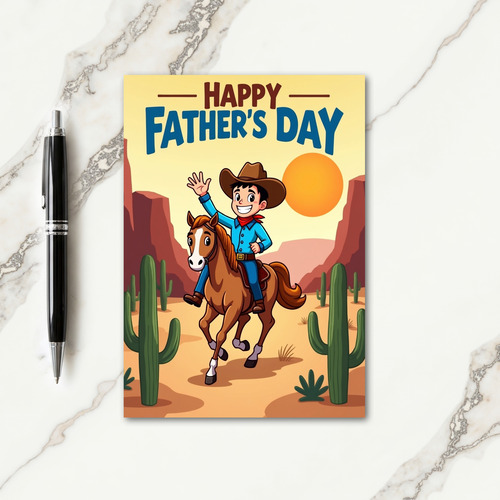 Sun Baked Fathers Day Scene Card