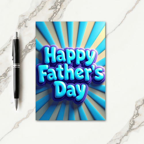 Sunburst Fathers Day Tribute Card